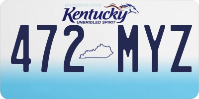 KY license plate 472MYZ