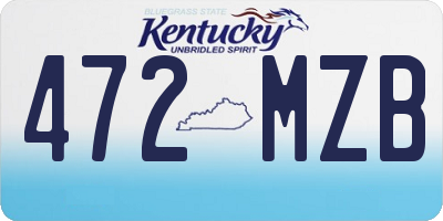 KY license plate 472MZB