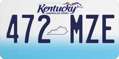 KY license plate 472MZE