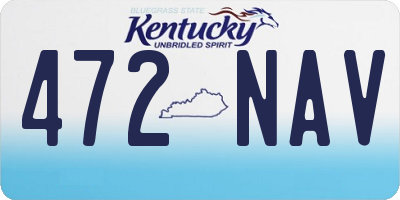 KY license plate 472NAV
