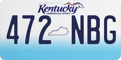 KY license plate 472NBG