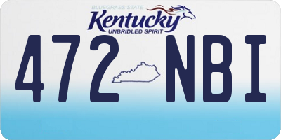 KY license plate 472NBI