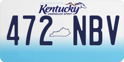 KY license plate 472NBV