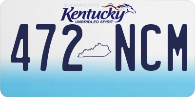 KY license plate 472NCM
