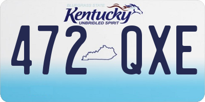 KY license plate 472QXE