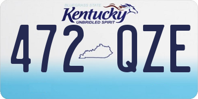 KY license plate 472QZE