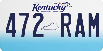 KY license plate 472RAM