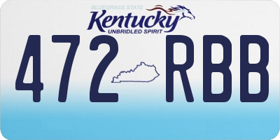 KY license plate 472RBB