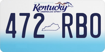 KY license plate 472RBO