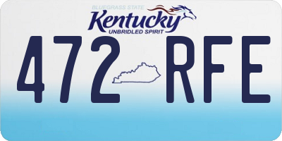 KY license plate 472RFE