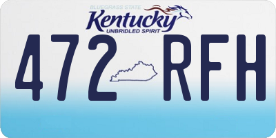 KY license plate 472RFH
