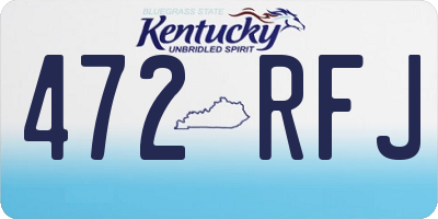 KY license plate 472RFJ
