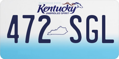 KY license plate 472SGL