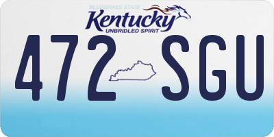 KY license plate 472SGU