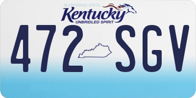 KY license plate 472SGV