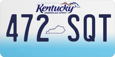 KY license plate 472SQT