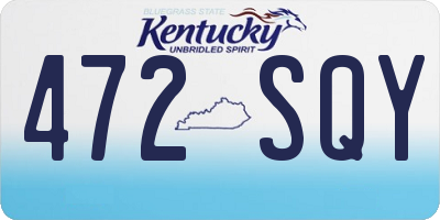 KY license plate 472SQY
