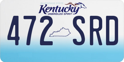 KY license plate 472SRD