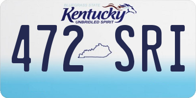 KY license plate 472SRI