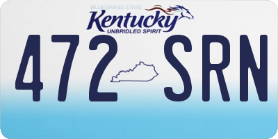 KY license plate 472SRN