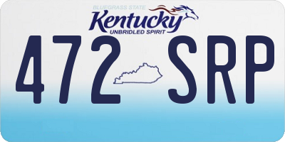 KY license plate 472SRP