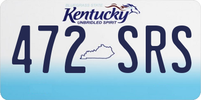 KY license plate 472SRS