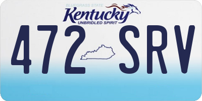 KY license plate 472SRV