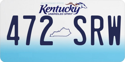 KY license plate 472SRW