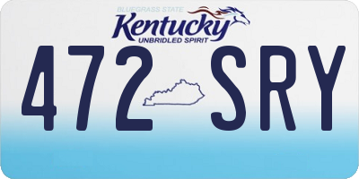 KY license plate 472SRY