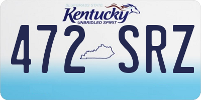 KY license plate 472SRZ