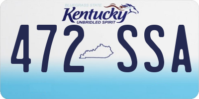 KY license plate 472SSA