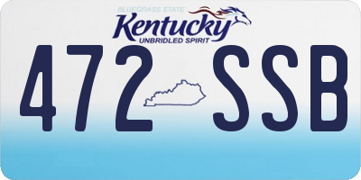 KY license plate 472SSB