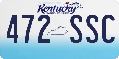 KY license plate 472SSC