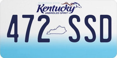 KY license plate 472SSD