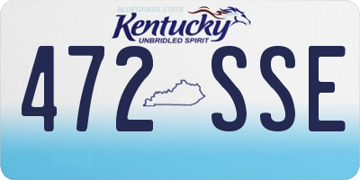 KY license plate 472SSE