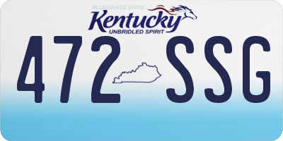 KY license plate 472SSG