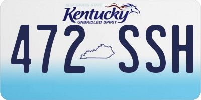 KY license plate 472SSH