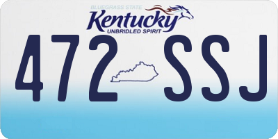 KY license plate 472SSJ