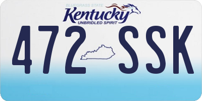 KY license plate 472SSK