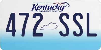 KY license plate 472SSL