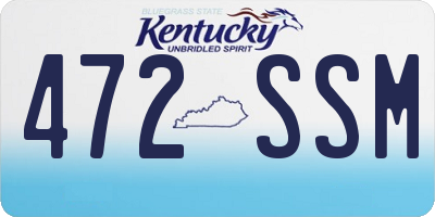 KY license plate 472SSM