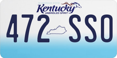 KY license plate 472SSO