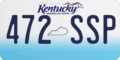 KY license plate 472SSP