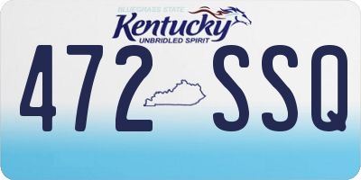 KY license plate 472SSQ