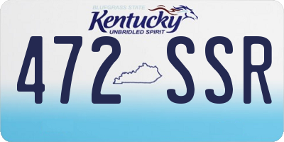 KY license plate 472SSR