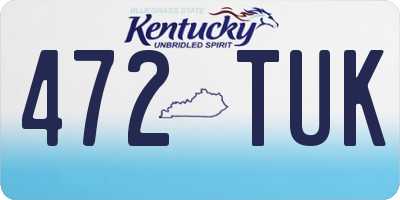 KY license plate 472TUK