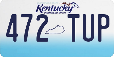 KY license plate 472TUP