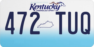 KY license plate 472TUQ