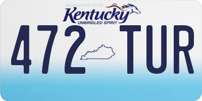 KY license plate 472TUR