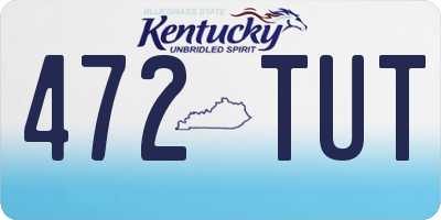 KY license plate 472TUT